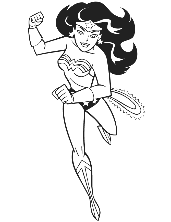 wonder woman coloring pages attacking Coloring4free