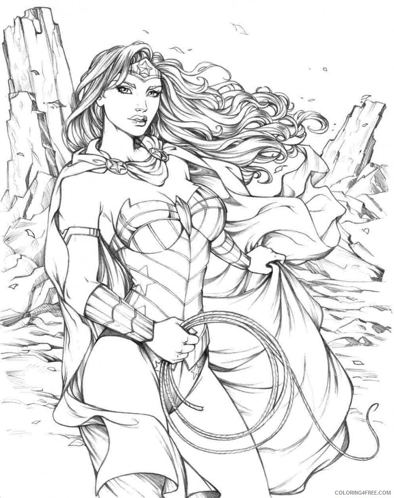 wonder woman coloring pages for adults Coloring4free