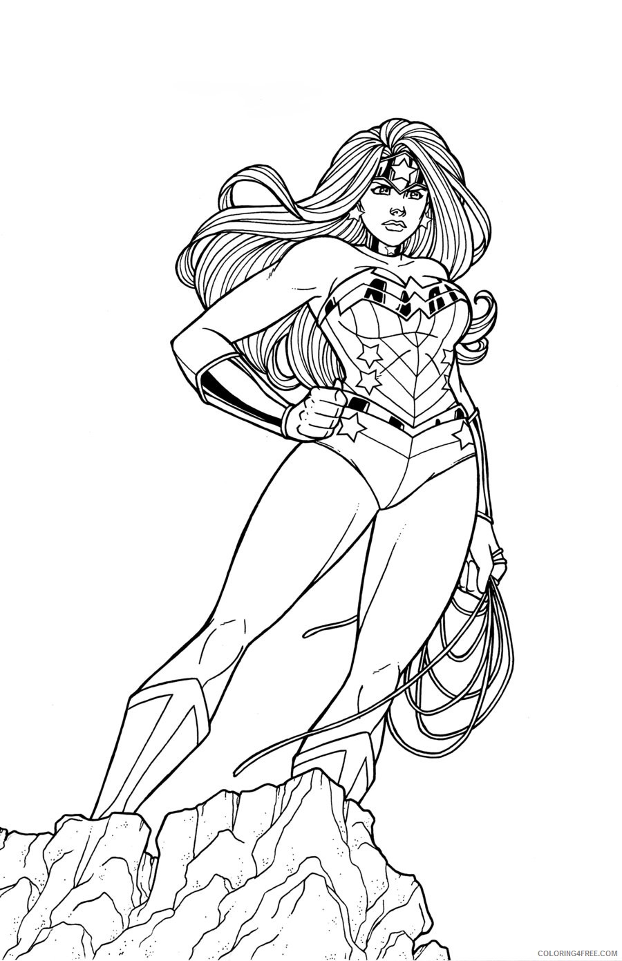 wonder woman coloring pages for kids Coloring4free