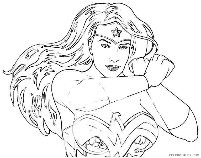 wonder woman coloring pages for kids printable Coloring4free