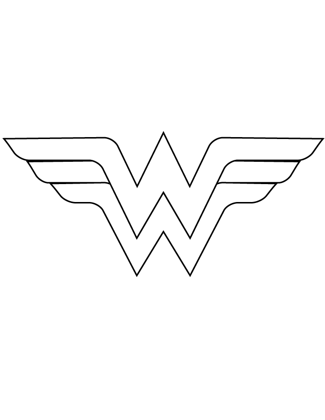 wonder woman coloring pages logo Coloring4free