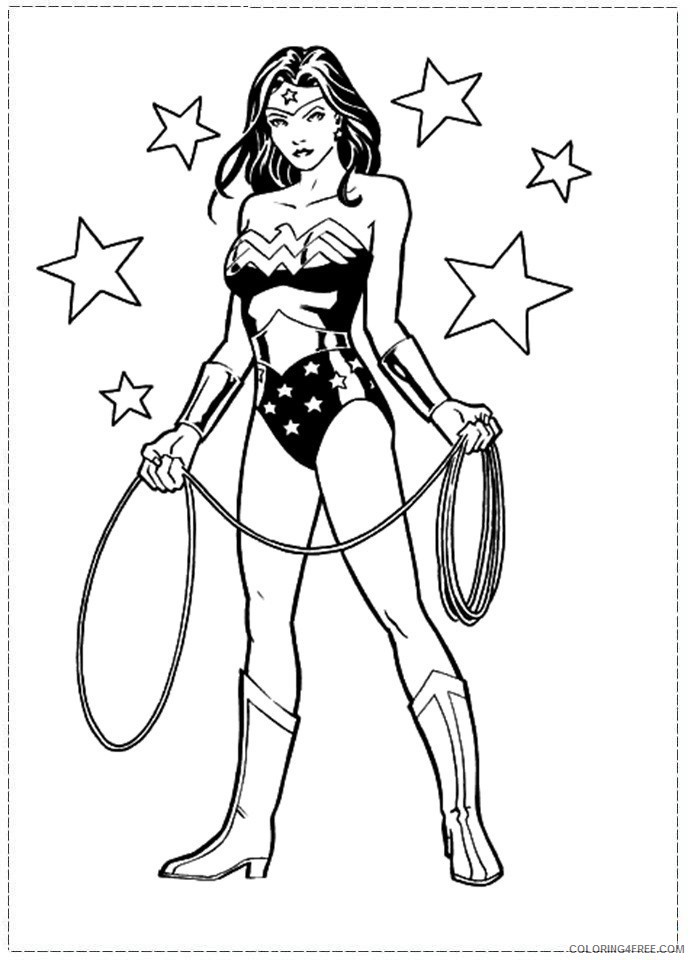 wonder woman coloring pages with lasso Coloring4free