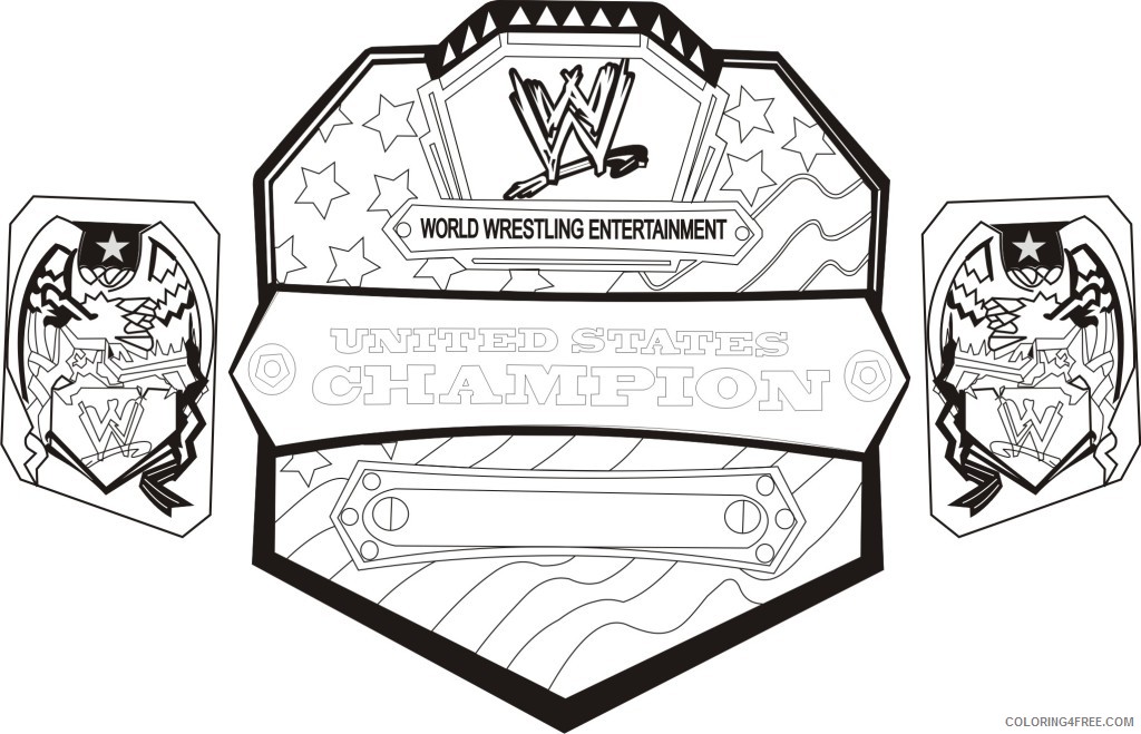 wwe coloring pages championship belt Coloring4free