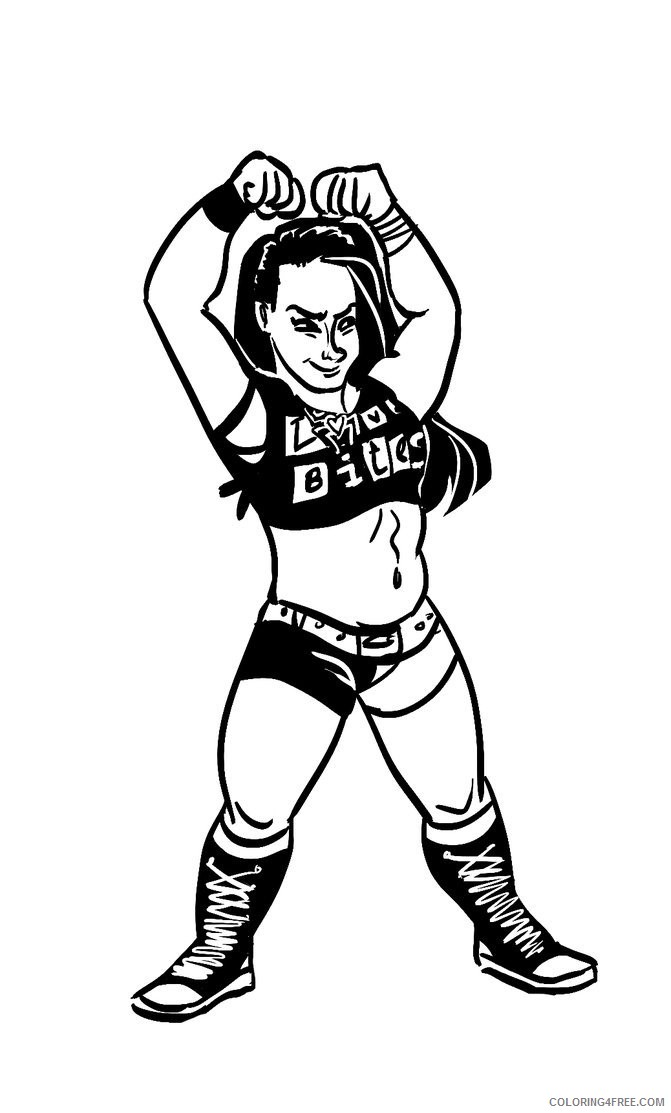 wwe coloring pages for girls Coloring4free