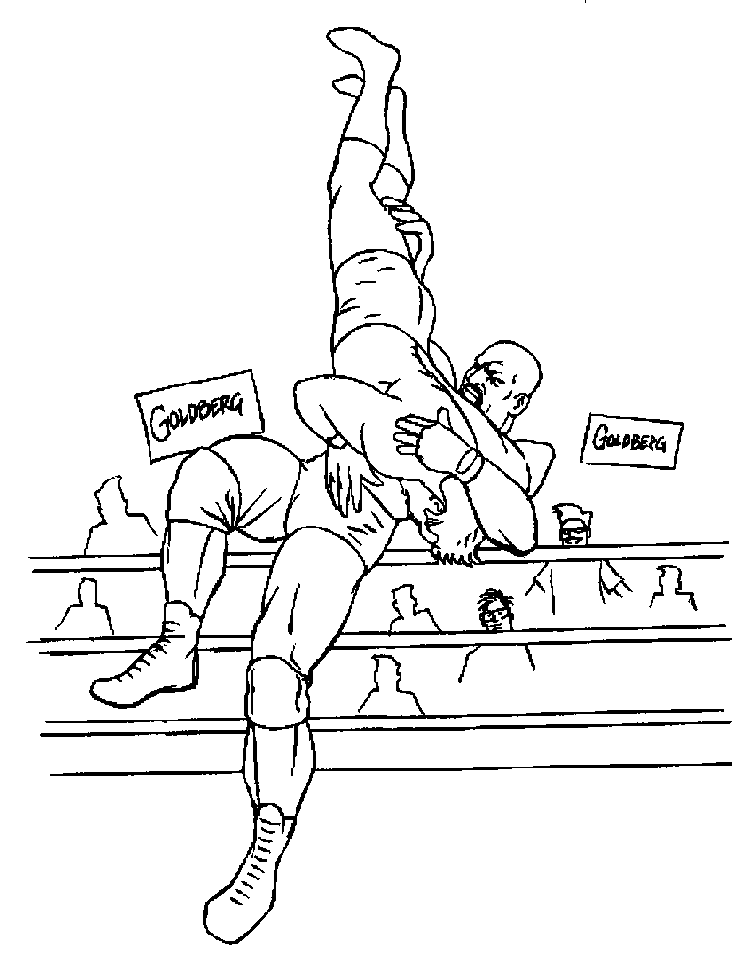 wwe coloring pages in fight Coloring4free