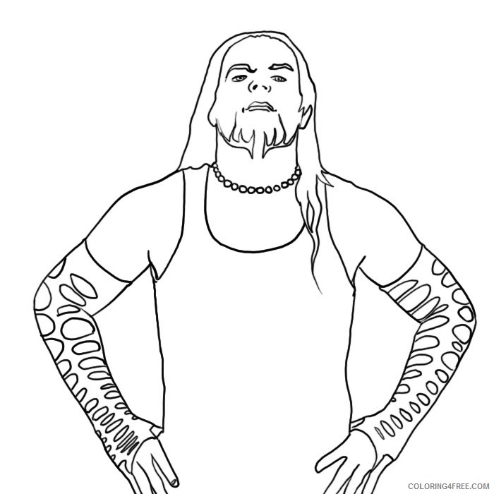 wwe coloring pages jeff hardy Coloring4free