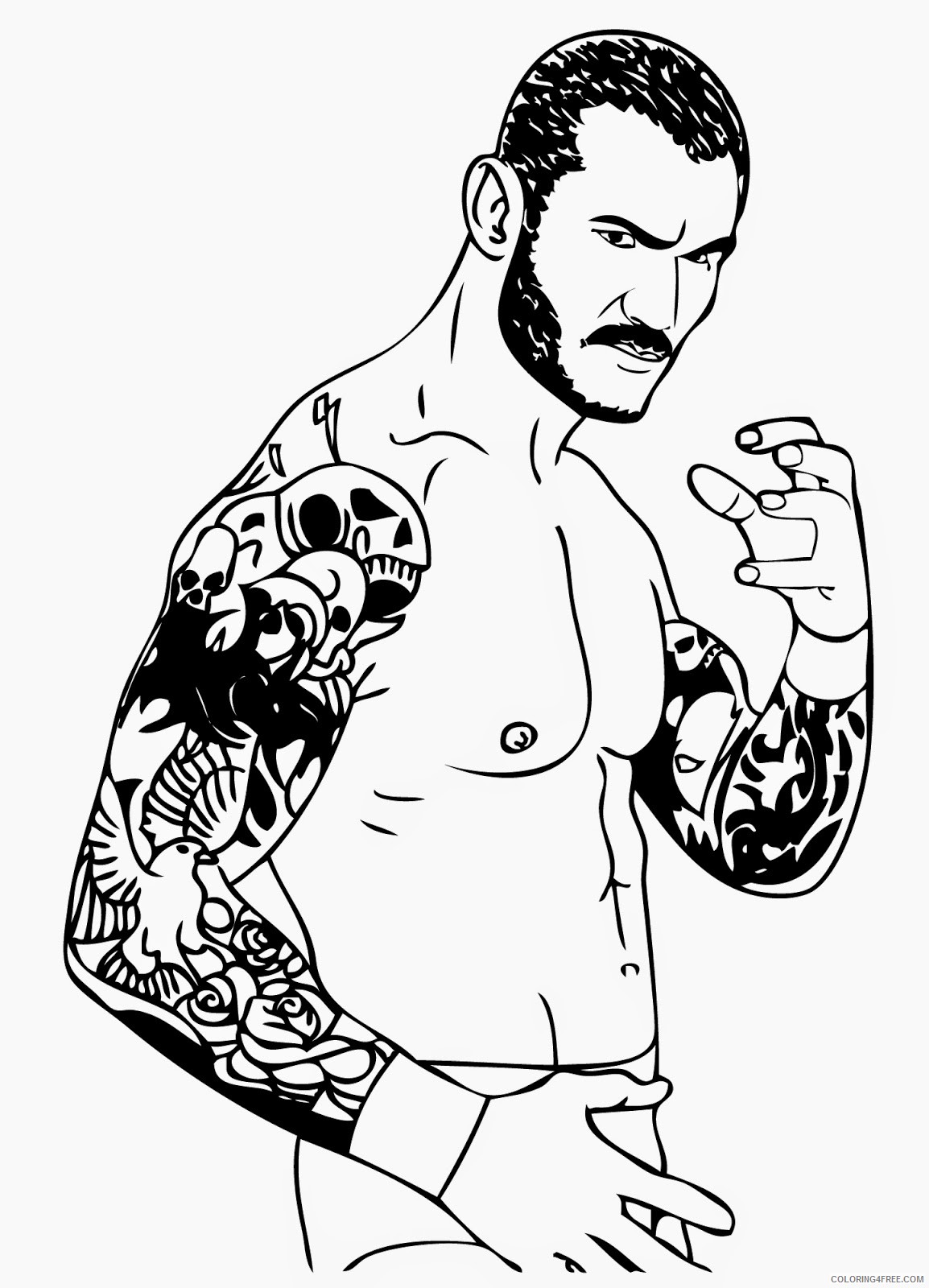 wwe coloring pages randy orton Coloring4free