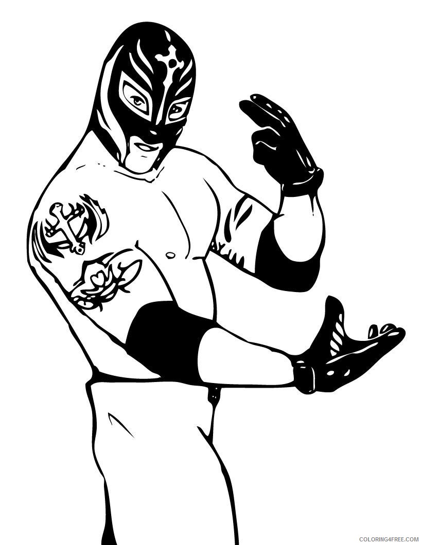 wwe coloring pages rey mysterio Coloring4free