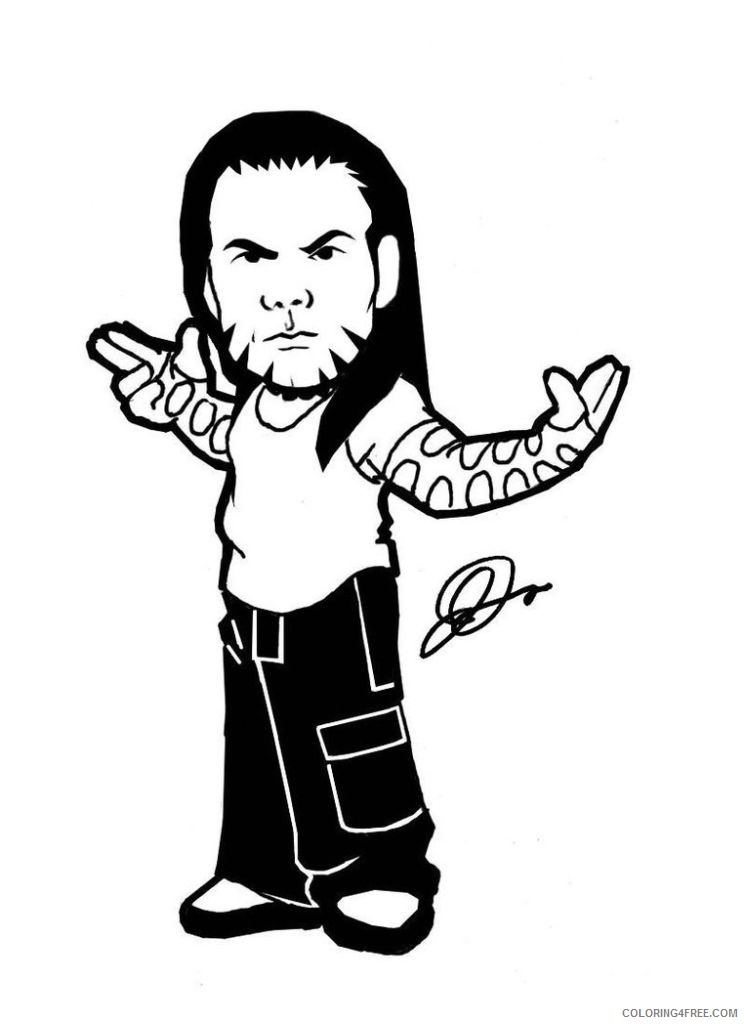 wwe jeff hardy coloring pages for kids Coloring4free