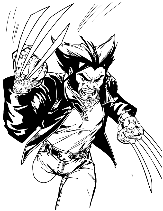 x men wolverine coloring pages Coloring4free