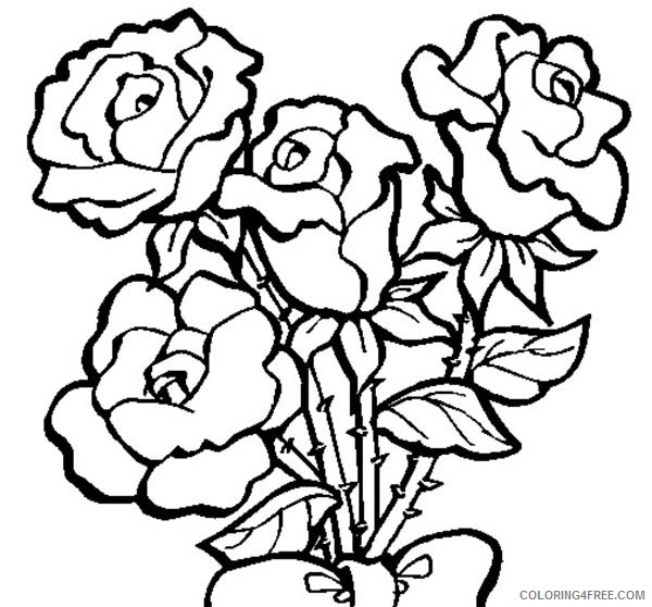 yellow rose coloring pages Coloring4free