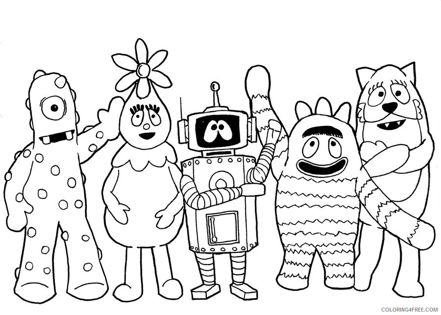 yo gabba gabba coloring pages all characters Coloring4free