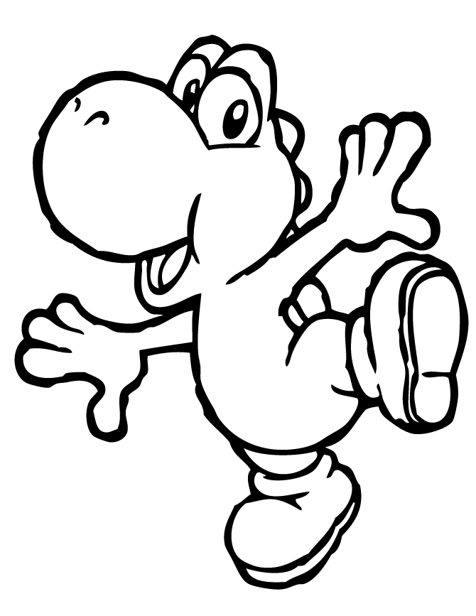 yoshi coloring pages dancing Coloring4free