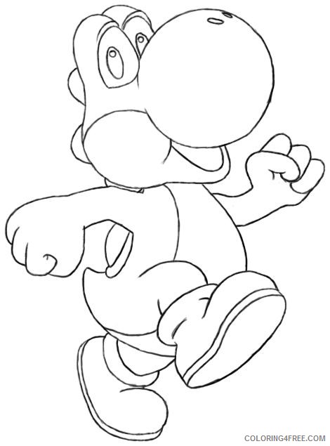 yoshi coloring pages for kids Coloring4free