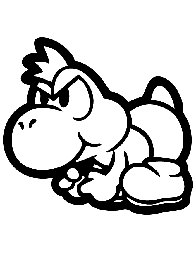 yoshi coloring pages for preschooler Coloring4free