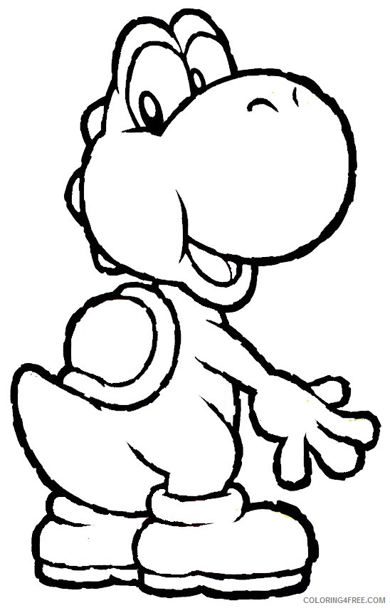 yoshi coloring pages printable Coloring4free