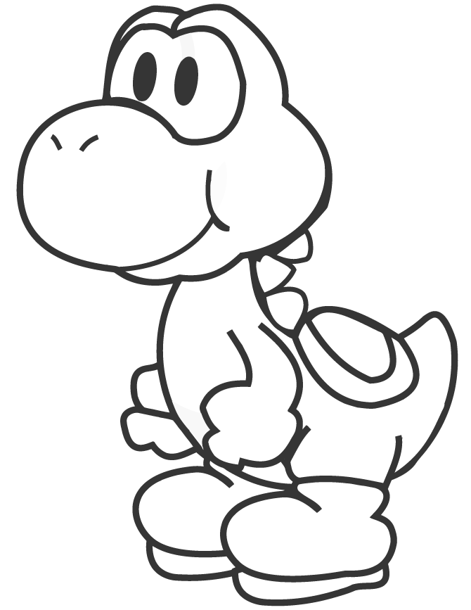 yoshi coloring pages to print Coloring4free