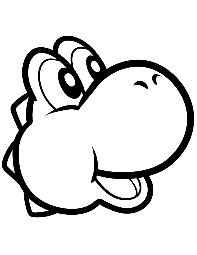 yoshi face coloring pages Coloring4free