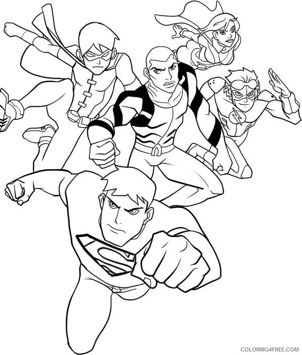 young justice league coloring pages Coloring4free