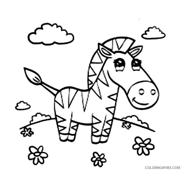 zebra coloring pages for kids printable Coloring4free