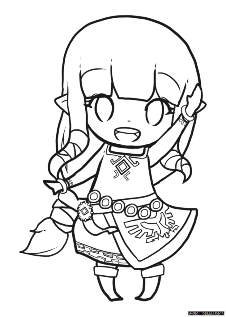 zelda coloring pages chibi Coloring4free