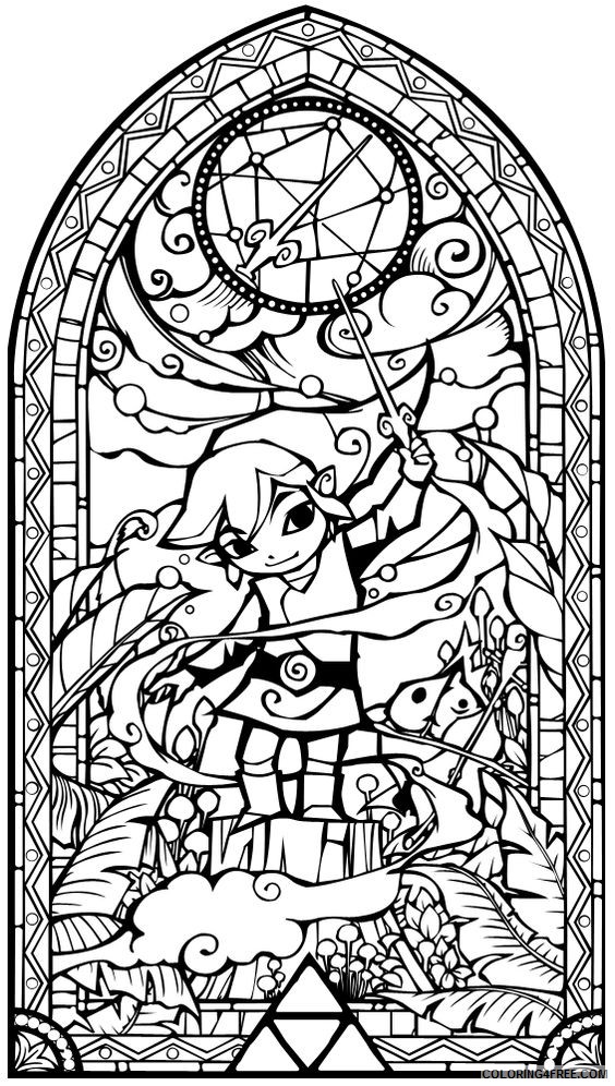 zelda coloring pages for adults Coloring4free