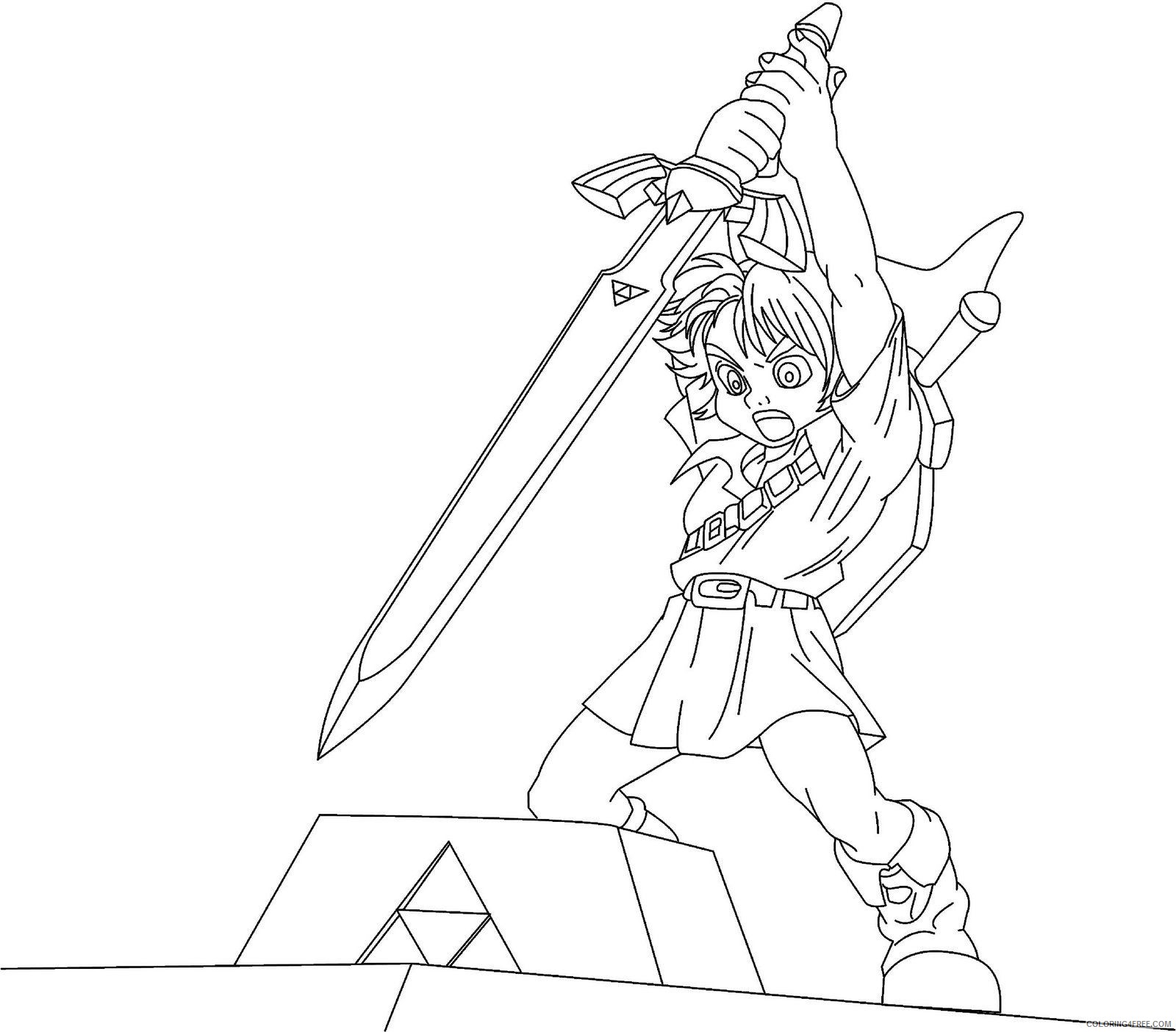 zelda coloring pages for kids Coloring4free