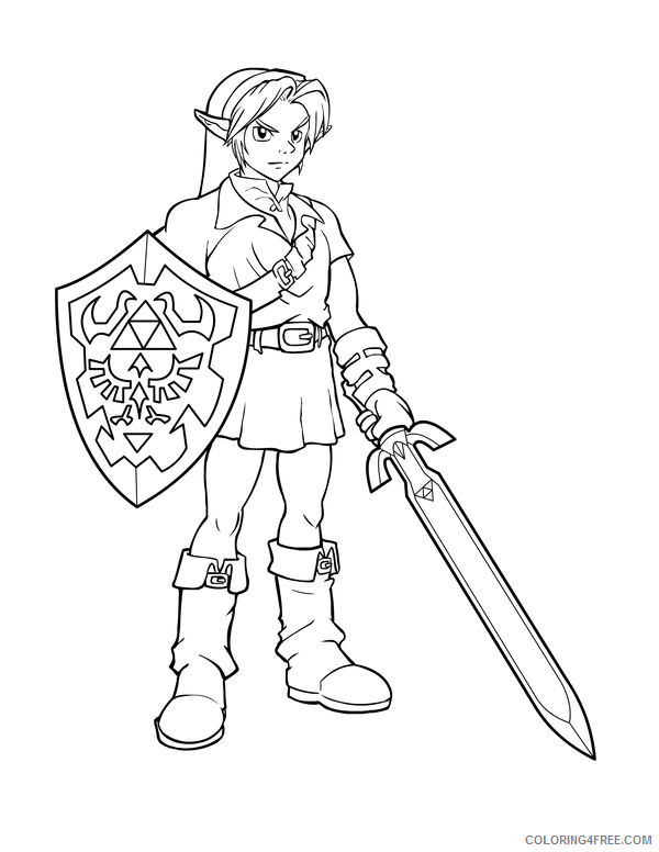 zelda coloring pages link Coloring4free
