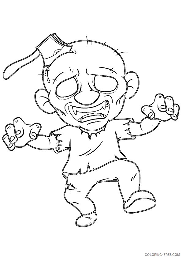 zombie coloring pages free for kids Coloring4free