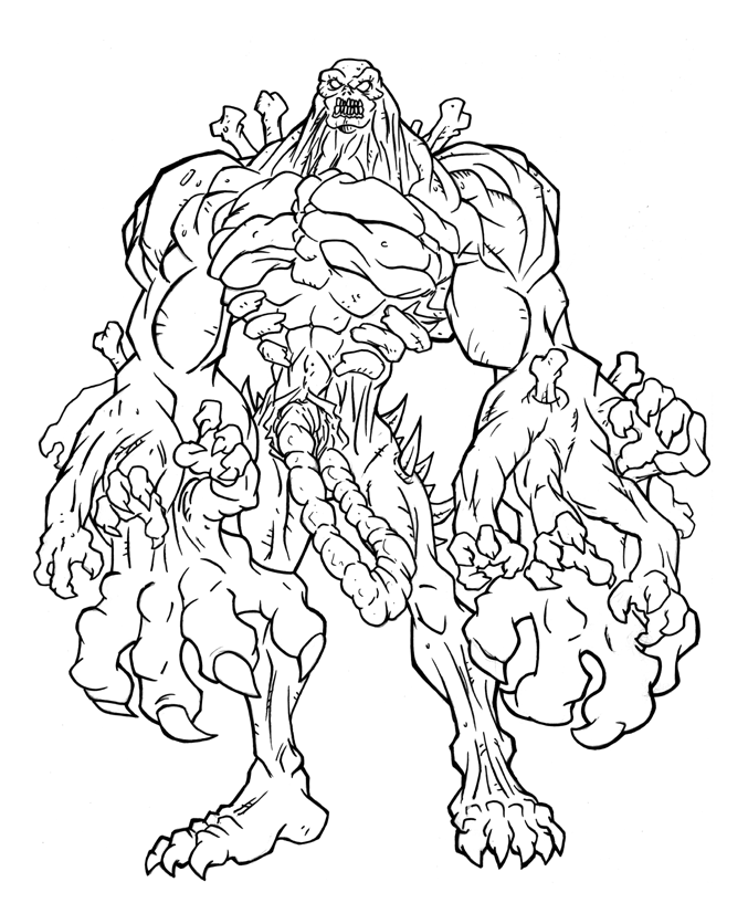 zombie coloring pages monster Coloring4free