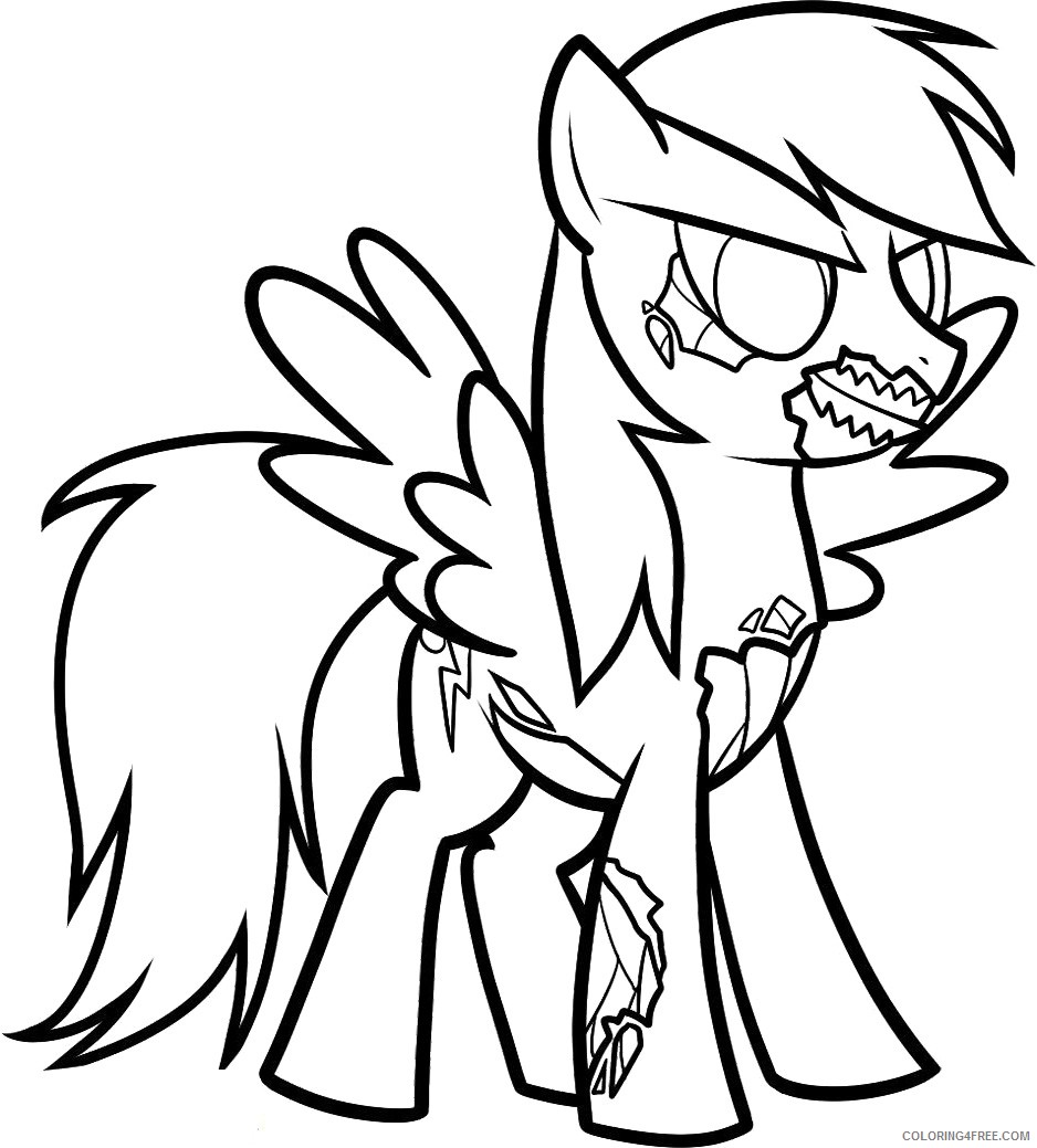 zombie coloring pages my little pony Coloring4free