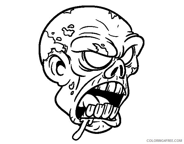 zombie head coloring pages Coloring4free