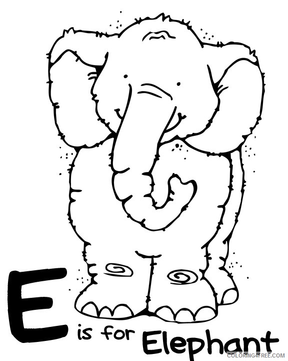 zoo animal coloring pages e for elephant Coloring4free