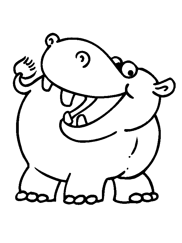 zoo animal coloring pages hippo Coloring4free