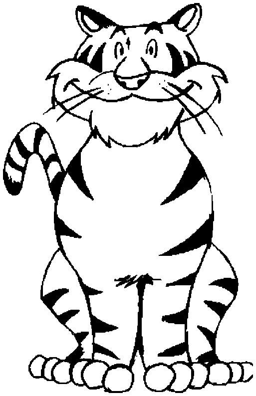 zoo animal coloring pages tiger Coloring4free