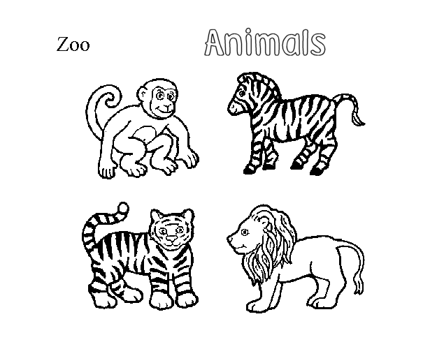 zoo animal coloring pages to print Coloring4free