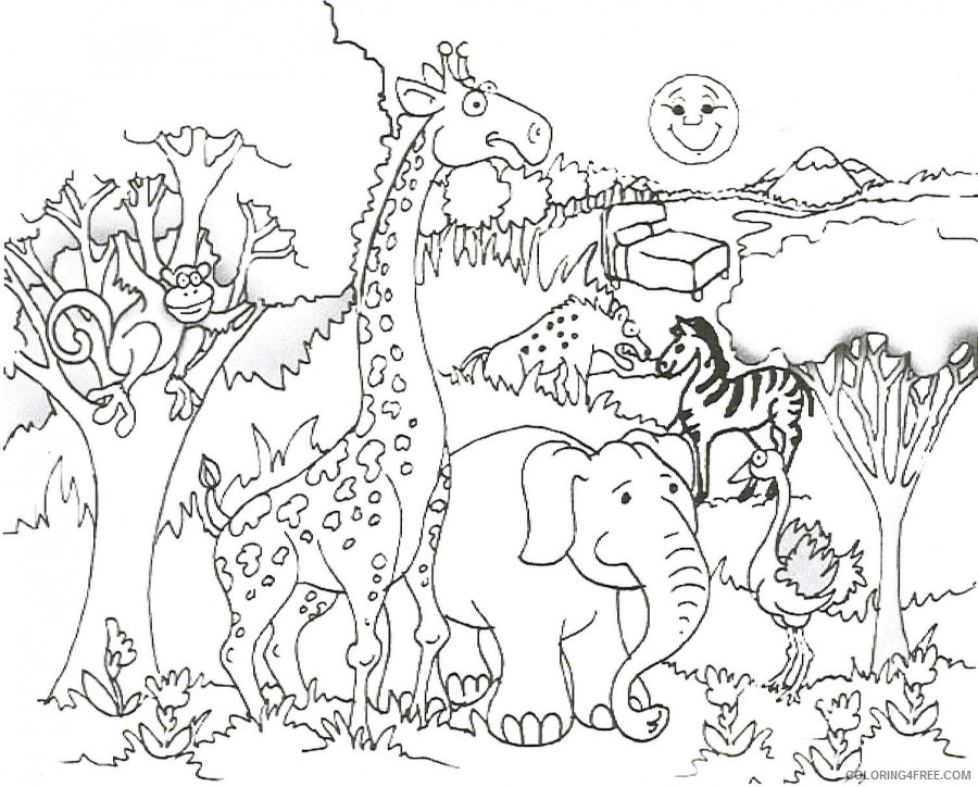 zoo coloring pages animals Coloring4free