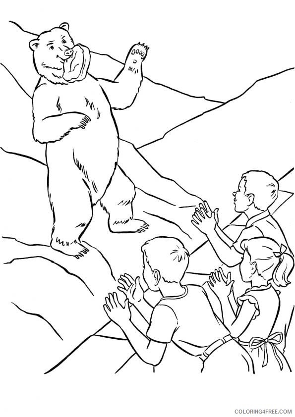 zoo coloring pages bear show Coloring4free