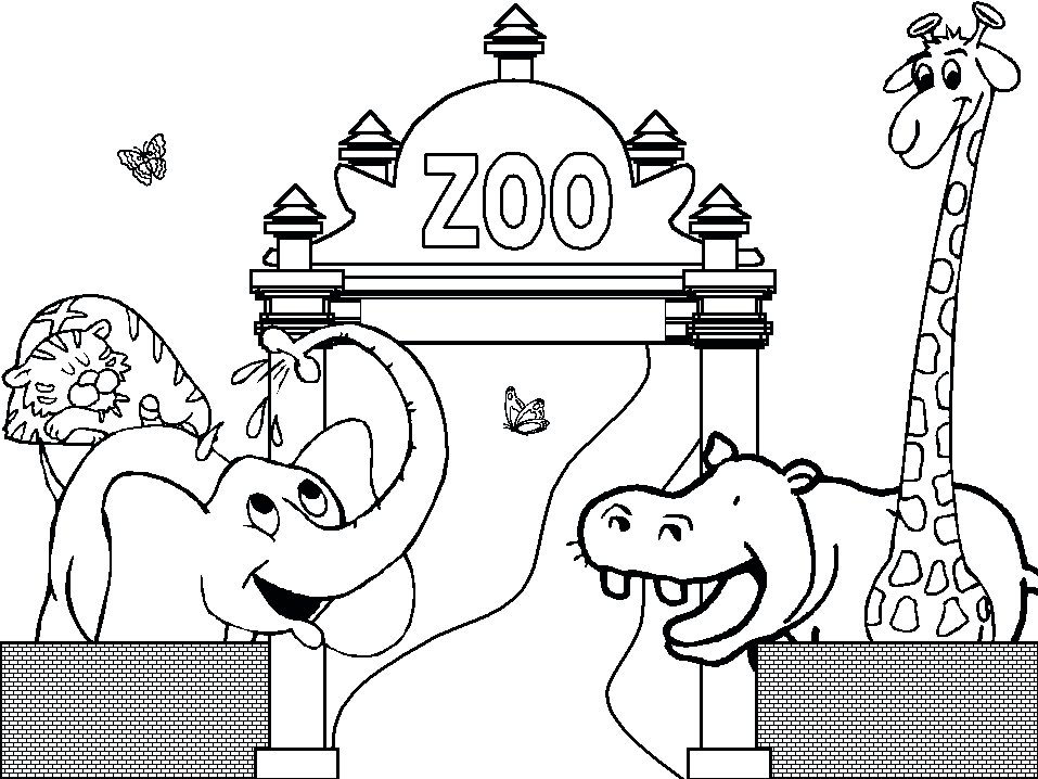 zoo coloring pages for kids Coloring4free