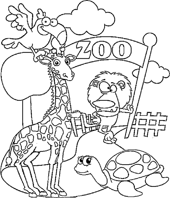 zoo coloring pages for kids printable Coloring4free