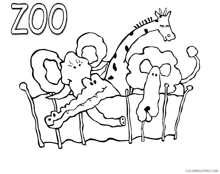 zoo coloring pages for preschool Coloring4free