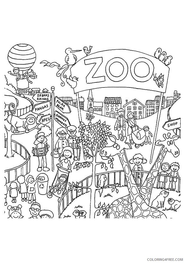 zoo coloring pages to print Coloring4free